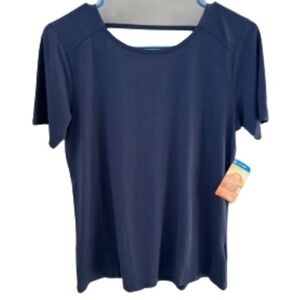 Columbia navy blue essential elements short sleeve shirt NWT size S